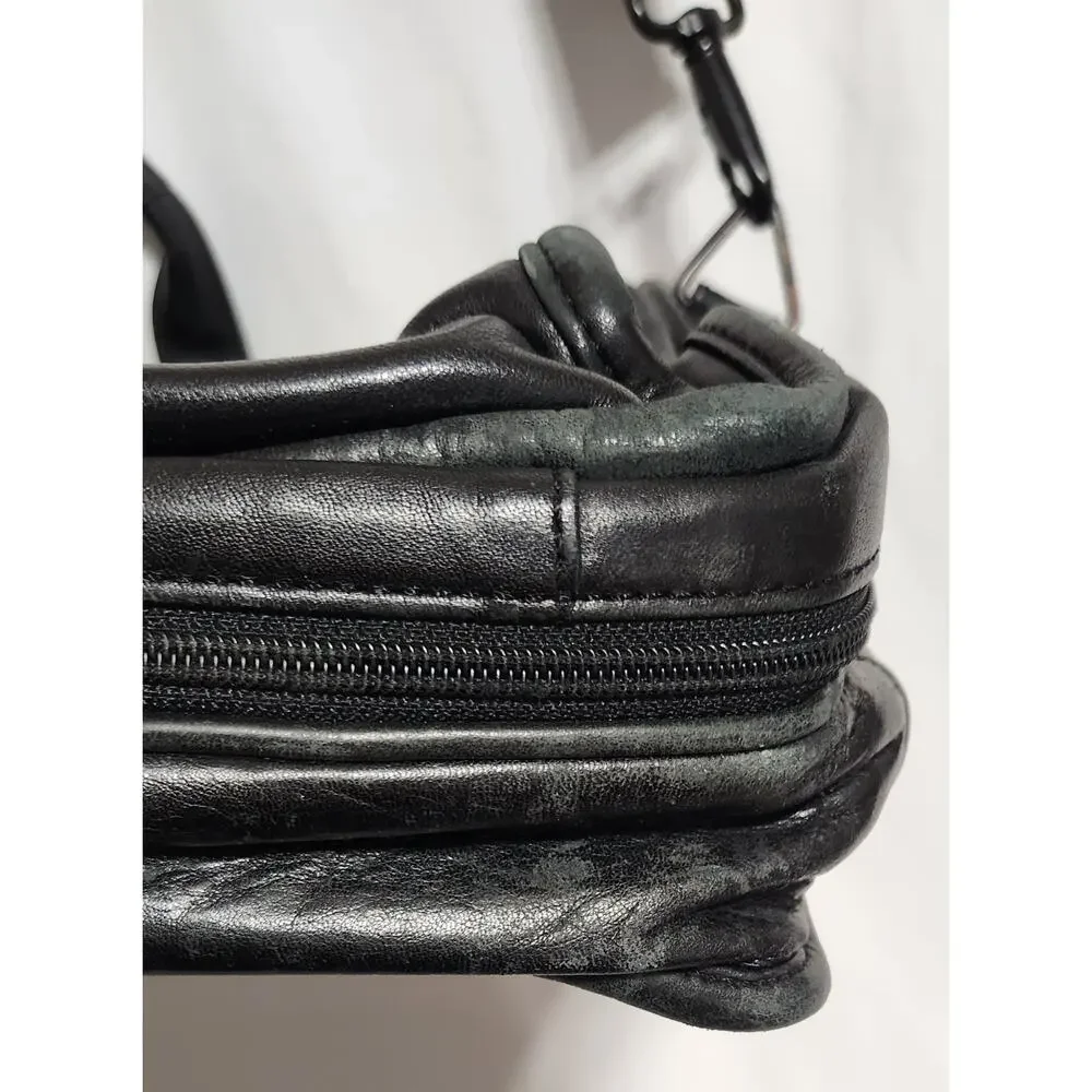 VTG TUMI Vintage Alpha Black Leather Laptop Bag Briefcase‎